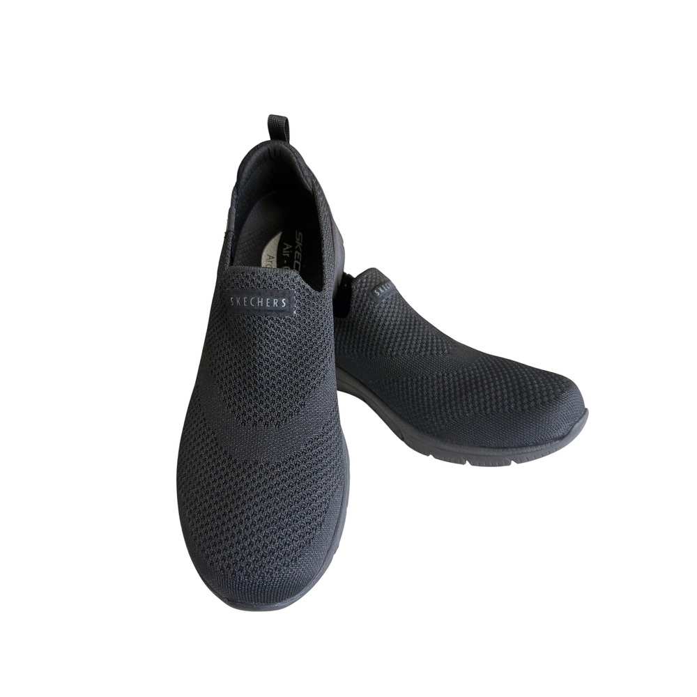 Skechers Arch Fit Slip On Sneakers 8 Black 104680 Mesh Walking Shoes Athleisure